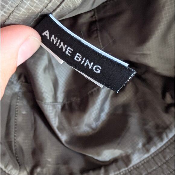 Anine Bing Demi Bucket Hat Womens XS/S Dark Green Nylon Logo main image 9